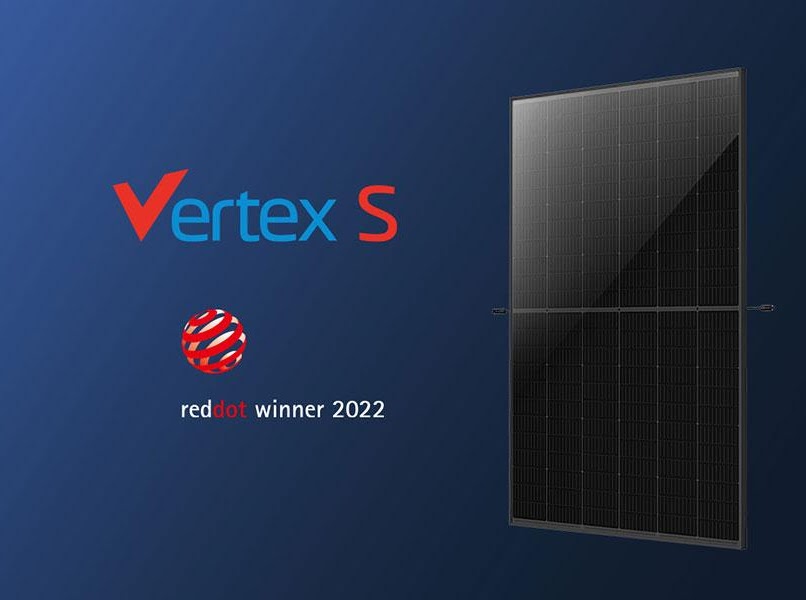 Vertex s solar panel with the word vertex s on it.